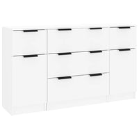 Thumbnail for 3-tlg. Sideboard-Set Hochglanz-Weiß Holzwerkstoff