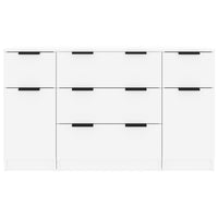 Thumbnail for 3-tlg. Sideboard-Set Hochglanz-Weiß Holzwerkstoff