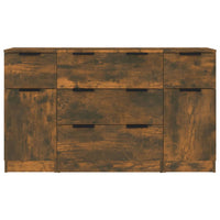 Thumbnail for 3-tlg. Sideboard-Set Räuchereiche Holzwerkstoff