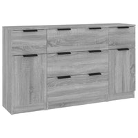 Thumbnail for 3-tlg. Sideboard-Set Grau Sonoma Holzwerkstoff