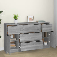 Thumbnail for 3-tlg. Sideboard-Set Grau Sonoma Holzwerkstoff