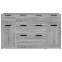 Thumbnail for 3-tlg. Sideboard-Set Grau Sonoma Holzwerkstoff