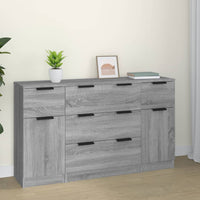 Thumbnail for 3-tlg. Sideboard-Set Grau Sonoma Holzwerkstoff