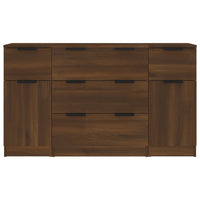 Thumbnail for 3-tlg. Sideboard-Set Braun Eichen-Optik Holzwerkstoff