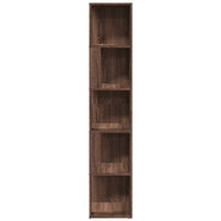 Thumbnail for Eckregal Braun Eichen-Optik 33x33x164,5 cm Holzwerkstoff