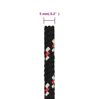 Thumbnail for Bootsseil Schwarz 5 mm 500 m Polypropylen
