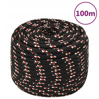 Thumbnail for Bootsseil Schwarz 12 mm 100 m Polypropylen