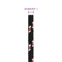 Thumbnail for Bootsseil Schwarz 12 mm 100 m Polypropylen
