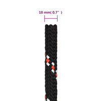 Thumbnail for Bootsseil Schwarz 18 mm 25 m Polypropylen