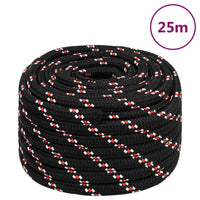 Thumbnail for Bootsseil Schwarz 20 mm 25 m Polypropylen