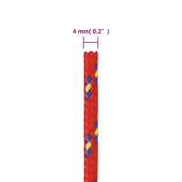 Thumbnail for Bootsseil Rot 4 mm 500 m Polypropylen