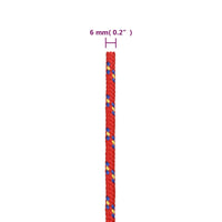 Thumbnail for Bootsseil Rot 6 mm 250 m Polypropylen