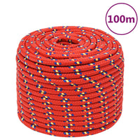 Thumbnail for Bootsseil Rot 14 mm 100 m Polypropylen
