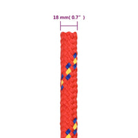Thumbnail for Bootsseil Rot 18 mm 100 m Polypropylen