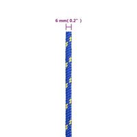 Thumbnail for Bootsseil Blau 6 mm 250 m Polypropylen
