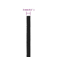 Thumbnail for Bootsseil Schwarz 3 mm 500 m Polypropylen
