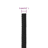 Thumbnail for Bootsseil Schwarz 5 mm 500 m Polypropylen