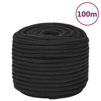 Thumbnail for Bootsseil Schwarz 12 mm 100 m Polypropylen
