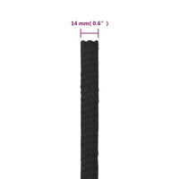 Thumbnail for Bootsseil Schwarz 14 mm 100 m Polypropylen