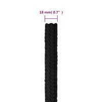 Thumbnail for Bootsseil Schwarz 18 mm 50 m Polypropylen