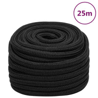 Thumbnail for Bootsseil Schwarz 20 mm 25 m Polypropylen