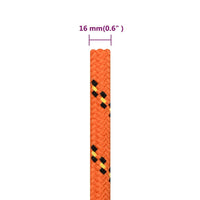 Thumbnail for Bootsseil Orange 16 mm 250 m Polypropylen