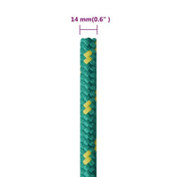 Thumbnail for Bootsseil Grün 14 mm 250 m Polypropylen