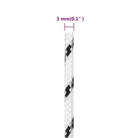 Thumbnail for Bootsseil Geflochten Weiß 3 mmx500 m Polyester