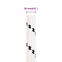 Thumbnail for Bootsseil Geflochten Weiß 20 mmx50 m Polyester