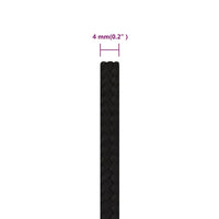 Thumbnail for Arbeitsseil Schwarz 4 mm 250 m Polyester