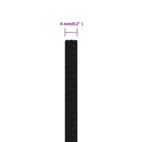 Thumbnail for Arbeitsseil Schwarz 4 mm 500 m Polyester