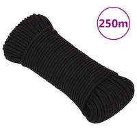 Thumbnail for Arbeitsseil Schwarz 5 mm 250 m Polyester