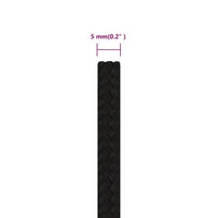 Thumbnail for Arbeitsseil Schwarz 5 mm 500 m Polyester