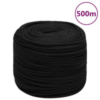Thumbnail for Arbeitsseil Schwarz 6 mm 500 m Polyester