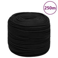 Thumbnail for Arbeitsseil Schwarz 8 mm 250 m Polyester