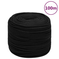 Thumbnail for Arbeitsseil Schwarz 10 mm 100 m Polyester