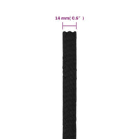 Thumbnail for Arbeitsseil Schwarz 14 mm 50 m Polyester