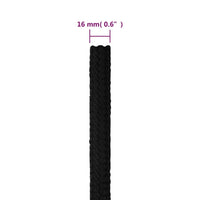 Thumbnail for Arbeitsseil Schwarz 16 mm 25 m Polyester