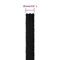 Thumbnail for Arbeitsseil Schwarz 20 mm 50 m Polyester