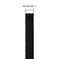 Thumbnail for Arbeitsseil Schwarz 20 mm 100 m Polyester