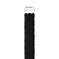 Thumbnail for Arbeitsseil Schwarz 25 mm 50 m Polyester