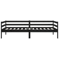 Thumbnail for Tagesbett Schwarz 90x190 cm Massivholz Kiefer