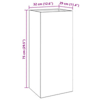 Thumbnail for Pflanzkübel 32x29x75 cm Cortenstahl