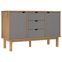 Thumbnail for Sideboard OTTA Braun&Grau 113,5x43x73 cm Massivholz Kiefer