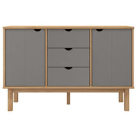 Thumbnail for Sideboard OTTA Braun&Grau 113,5x43x73 cm Massivholz Kiefer