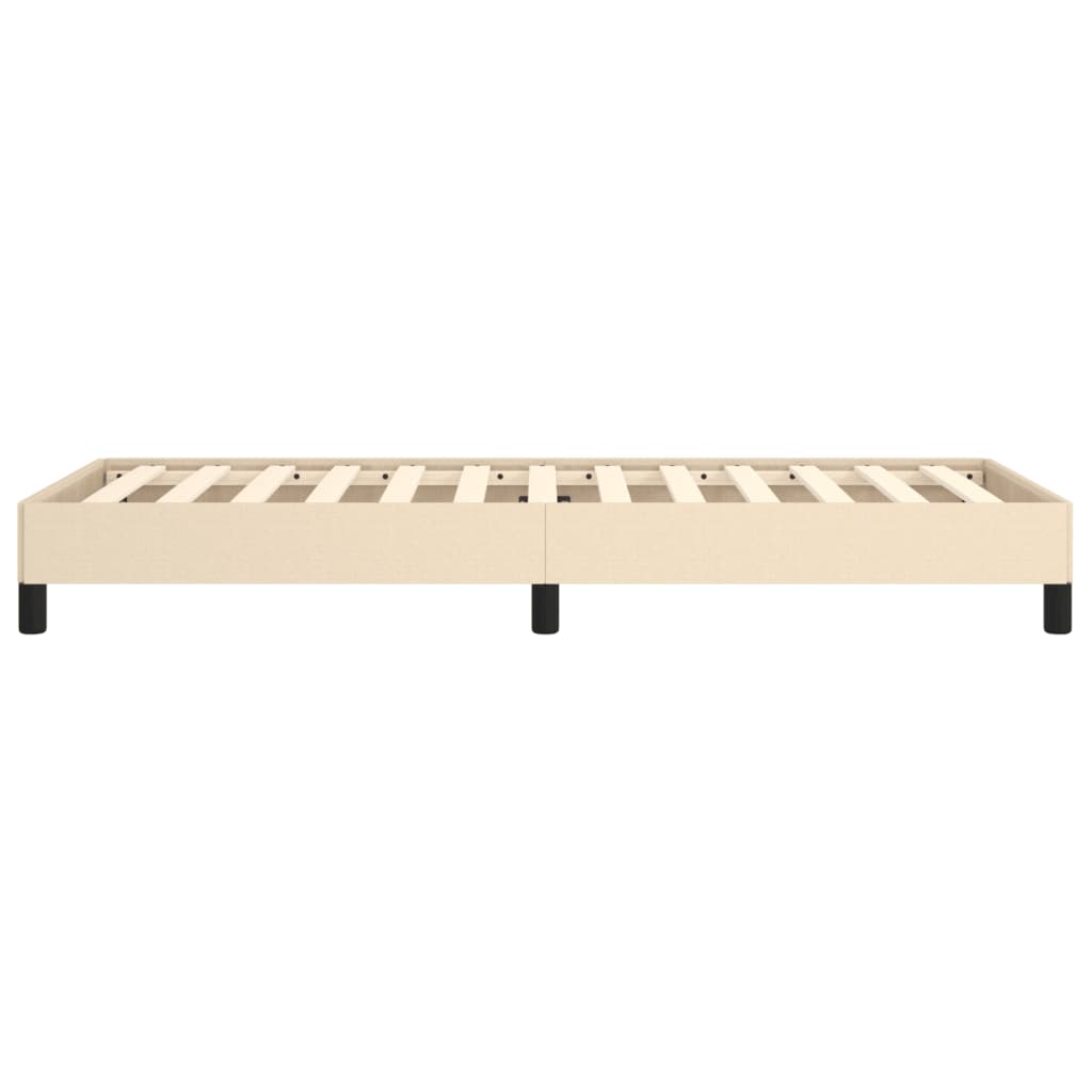Bettgestell Creme 90x200 cm Stoff