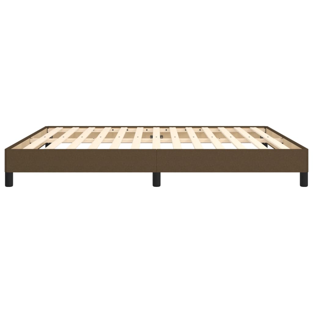 Bettgestell ohne Matratze Dunkelbraun 160x200 cm Stoff