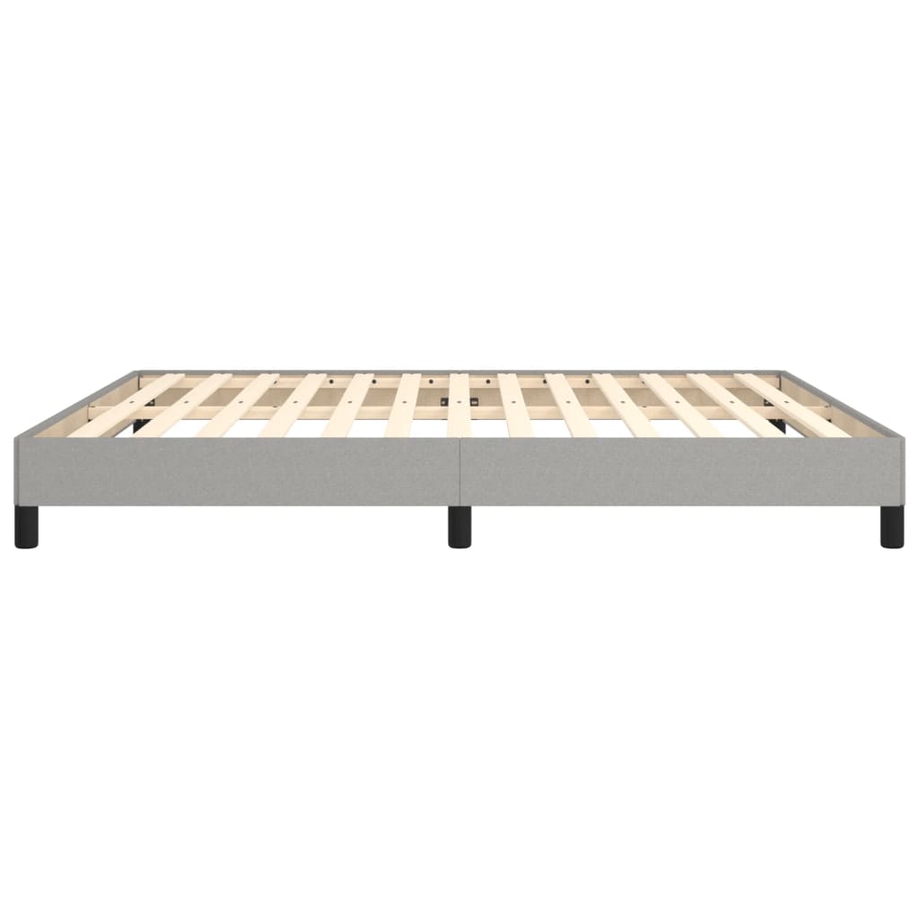 Bettgestell ohne Matratze Hellgrau 180x200 cm Stoff