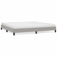 Thumbnail for Bettgestell ohne Matratze Hellgrau 200x200 cm Stoff