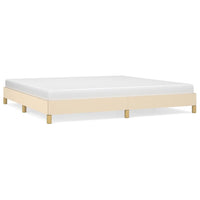 Thumbnail for Bettgestell ohne Matratze Creme 200x200 cm Stoff